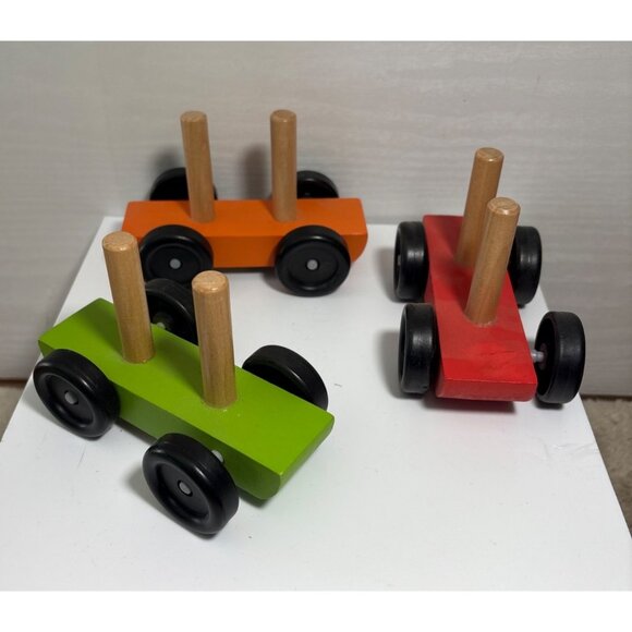 Melissa & Doug Construction Toys Stacking Wooden 12 Pieces Cement Truck - Picture 5 of 8